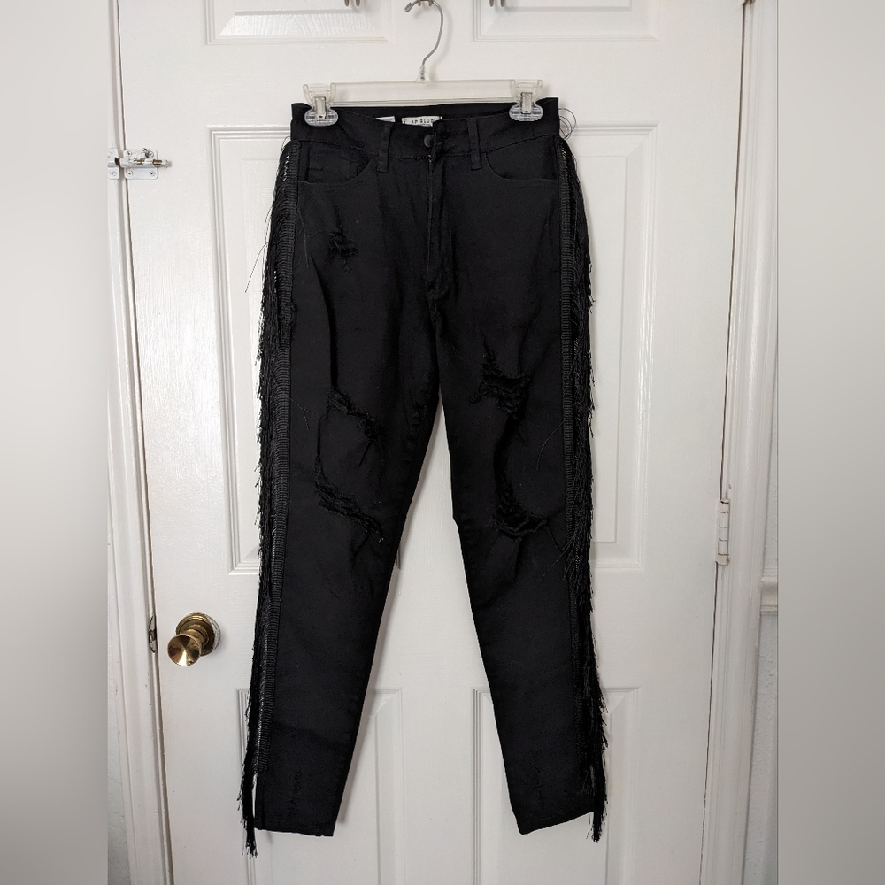 Black Distressed Skinny Jeans
